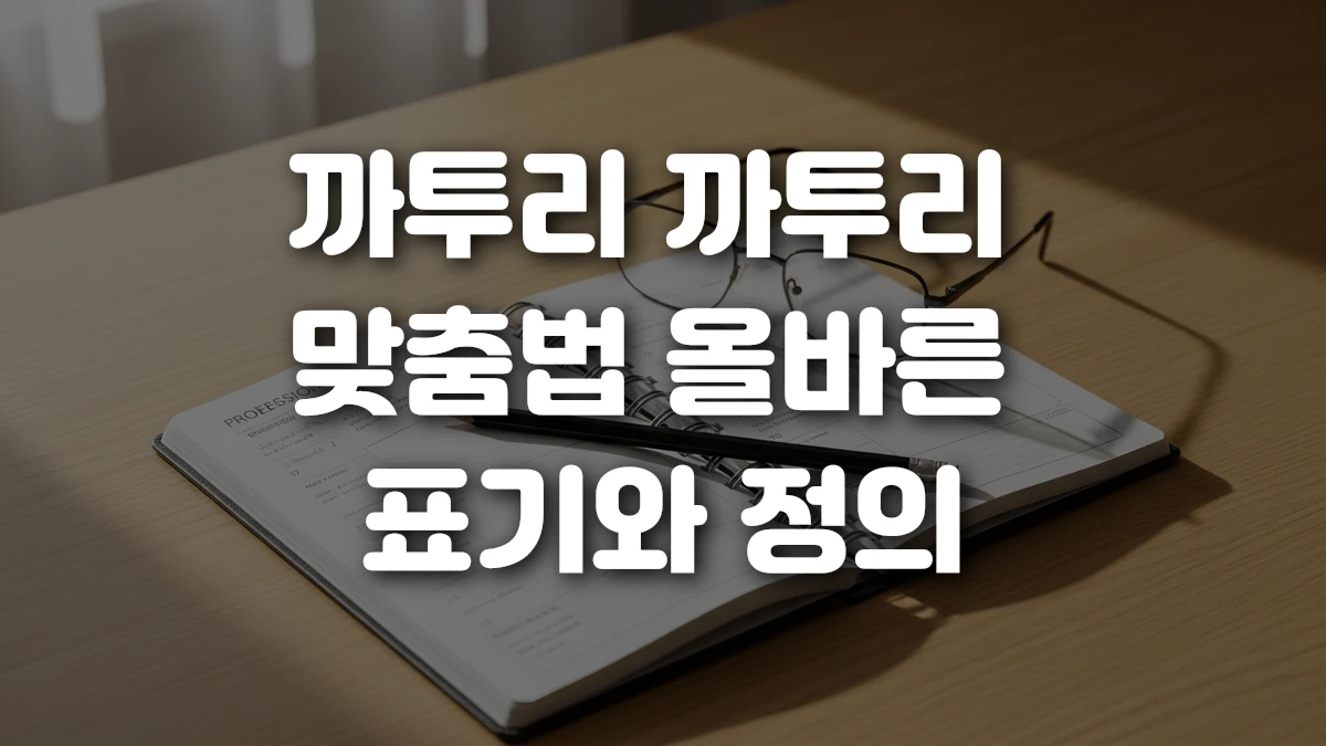 까투리 까투리 맞춤법 올바른 표기와 정의