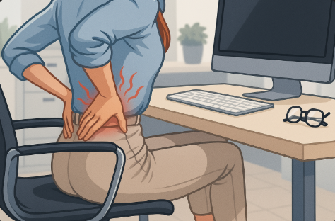 허리 통증 불편감