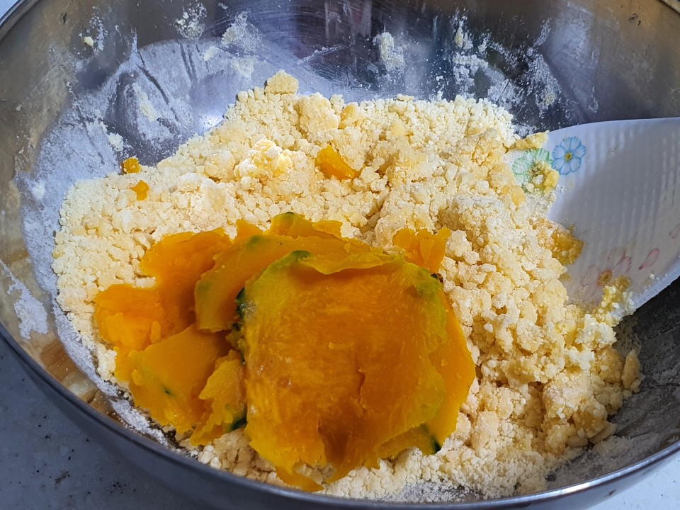 반죽과 단호박