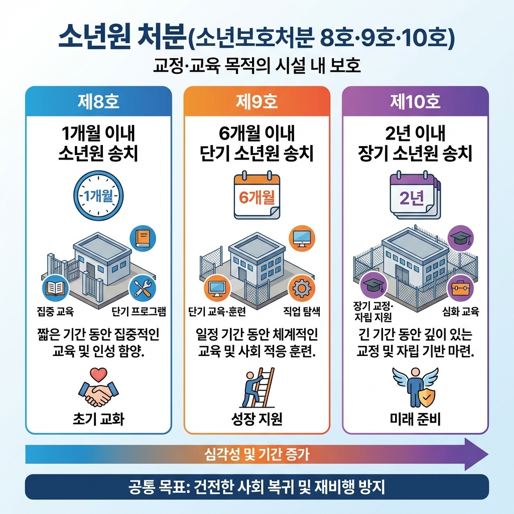 소년원 처분 8호·9호·10호, 결정