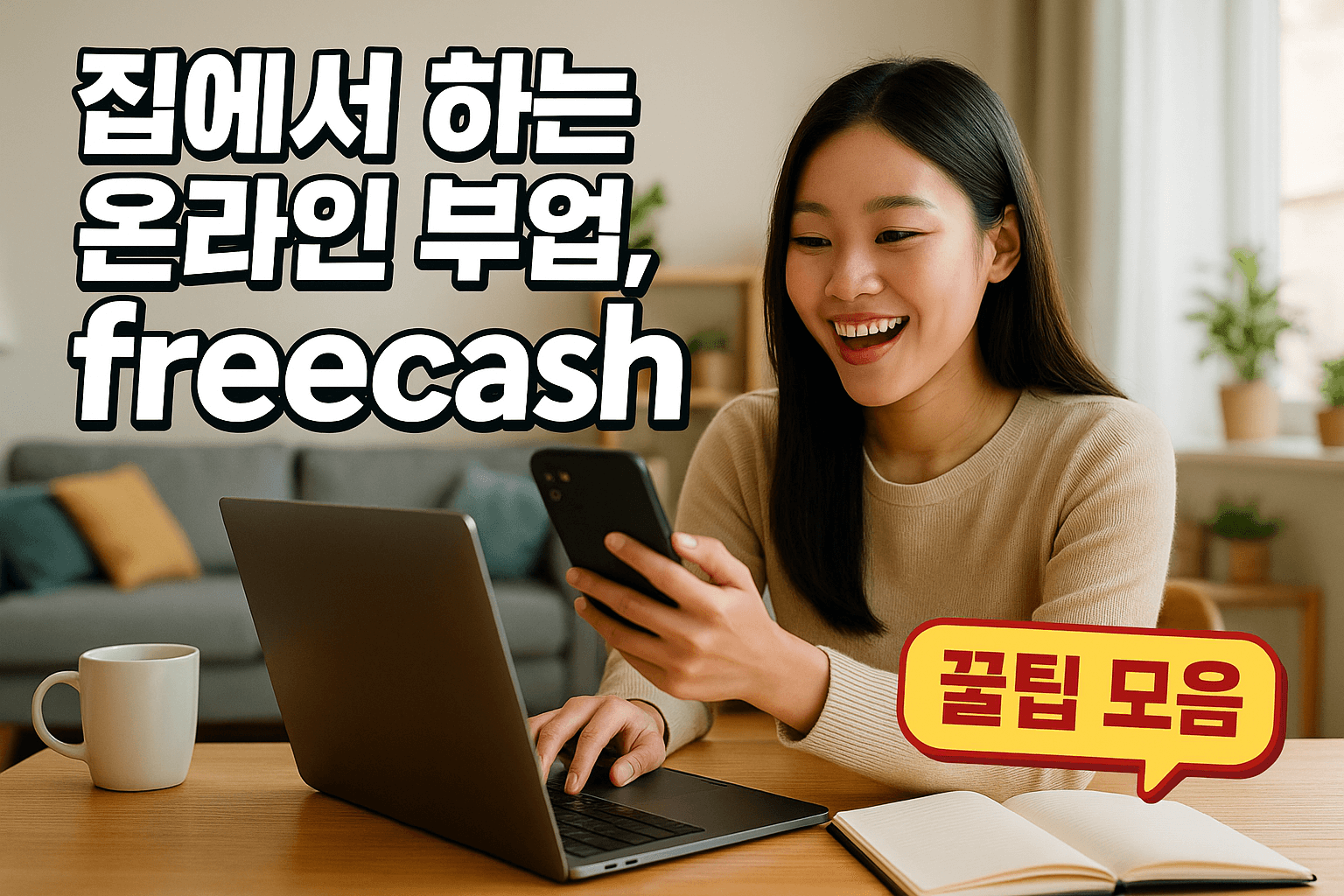 집에서 하는 온라인 부업, freecash