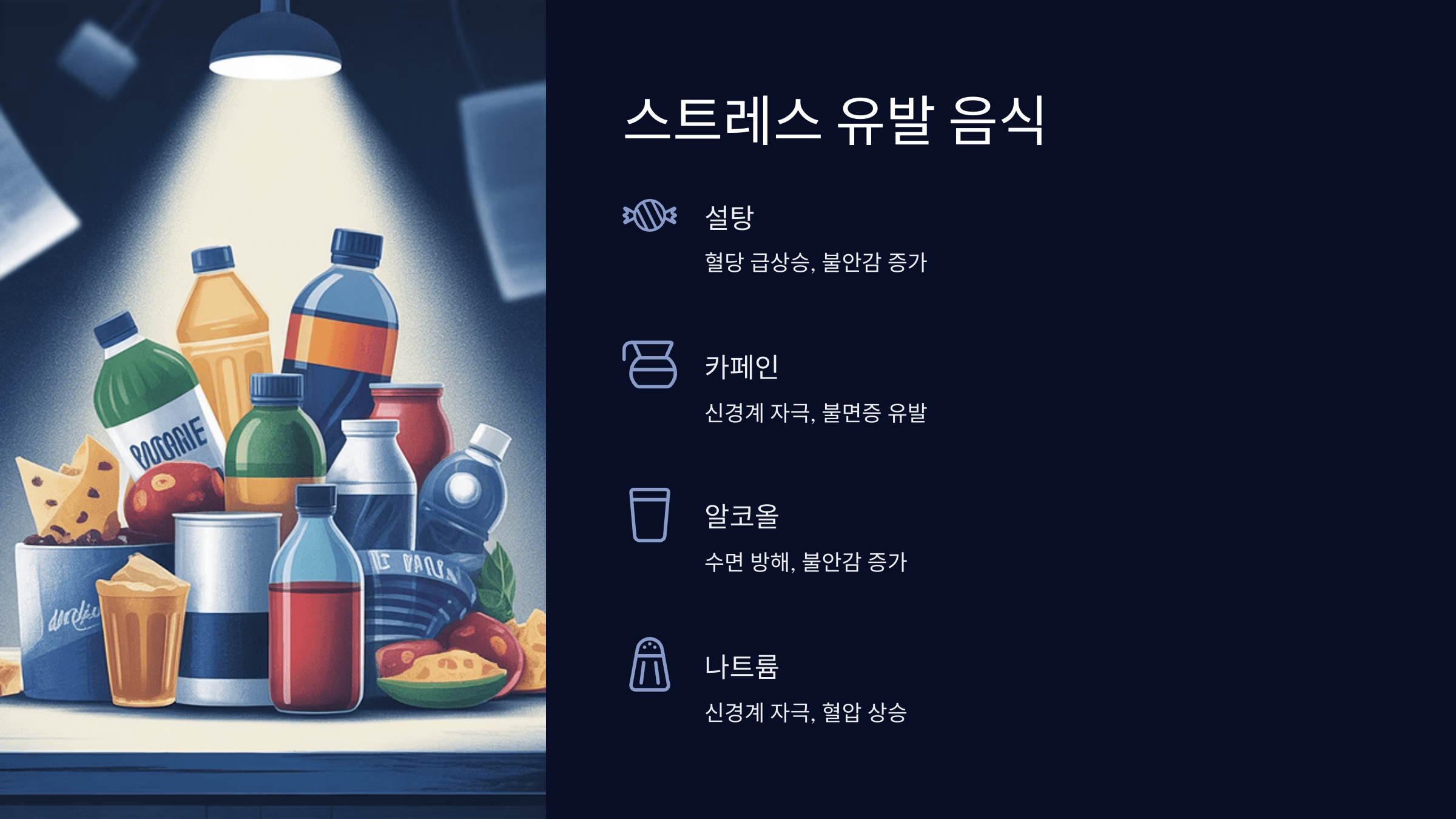 스트레스 유발 음식