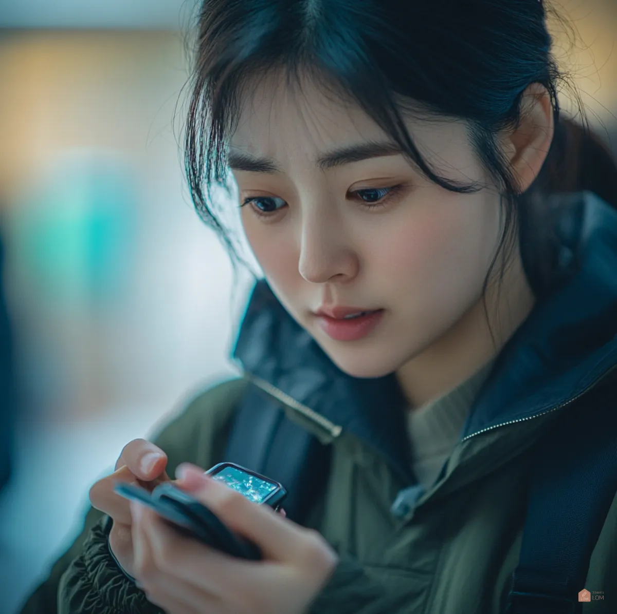 망가진-애플워치바라보는-한국여자01