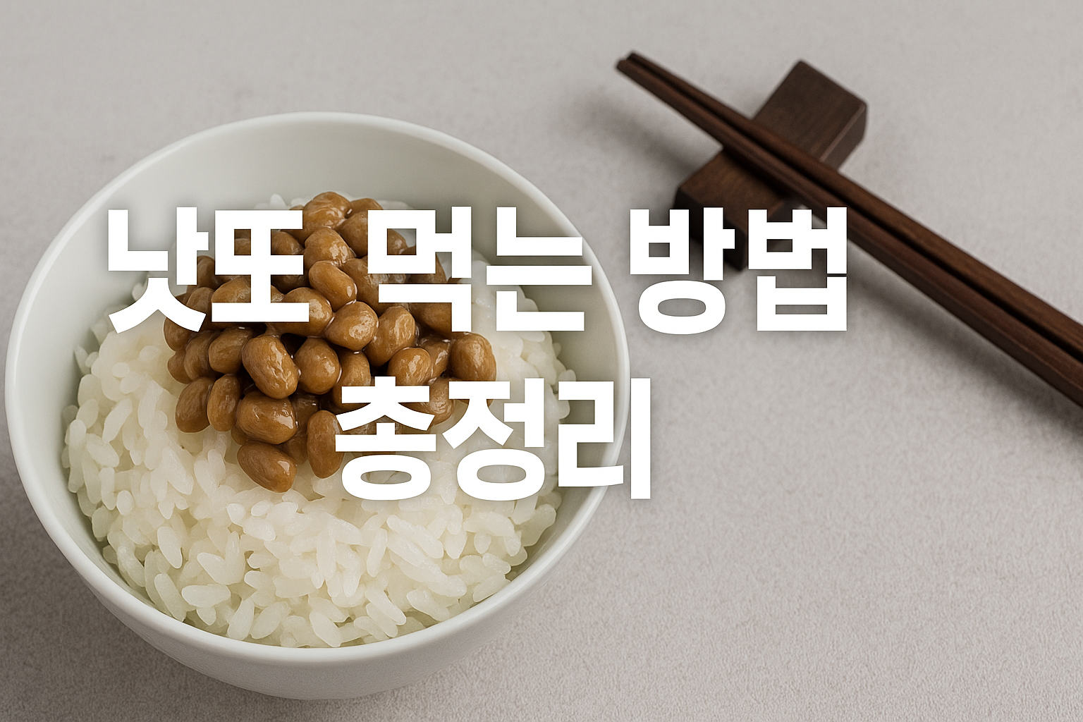 낫또 먹는 방법 총정리