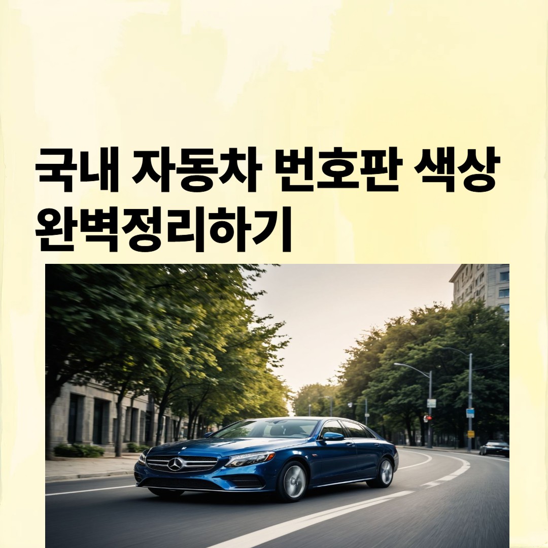 국내 자동차 번호판 색상 완벽 정리하기