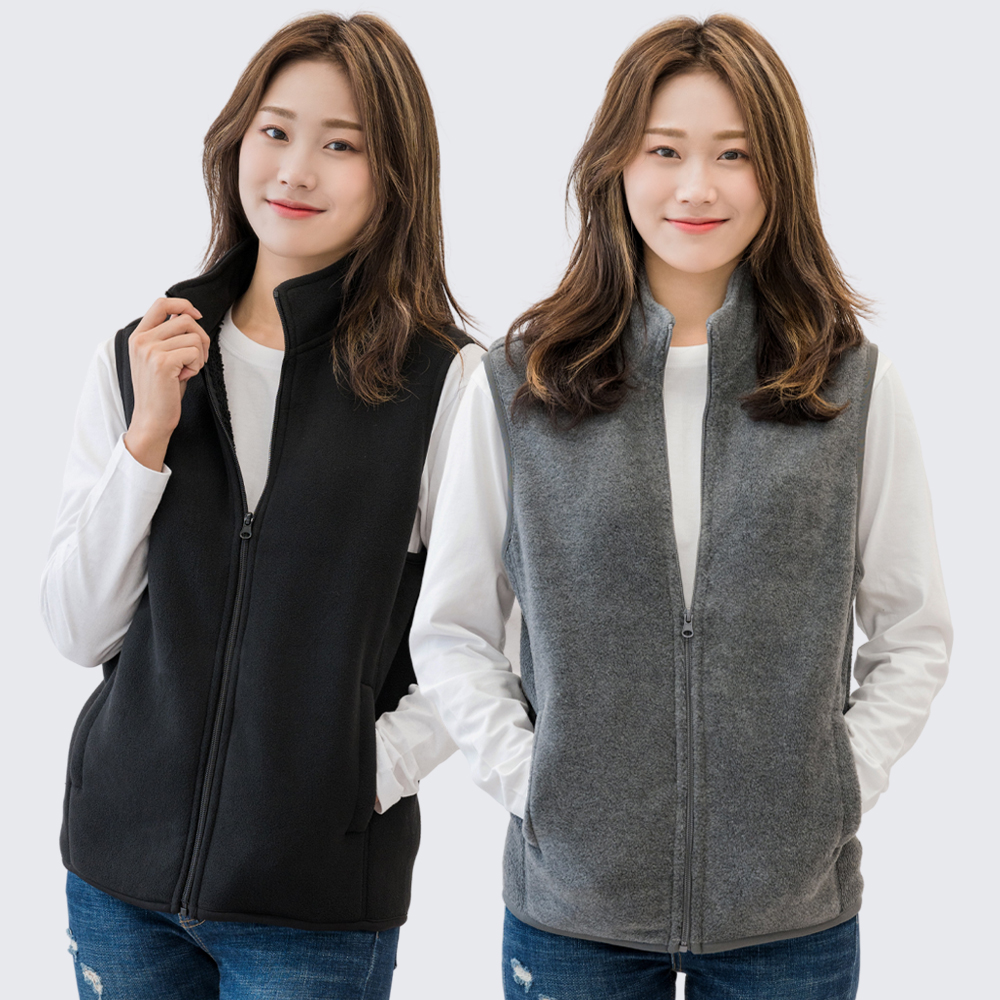 후리스조끼 플리스 본딩 융털 집업 남녀공용 겨울 이너조끼