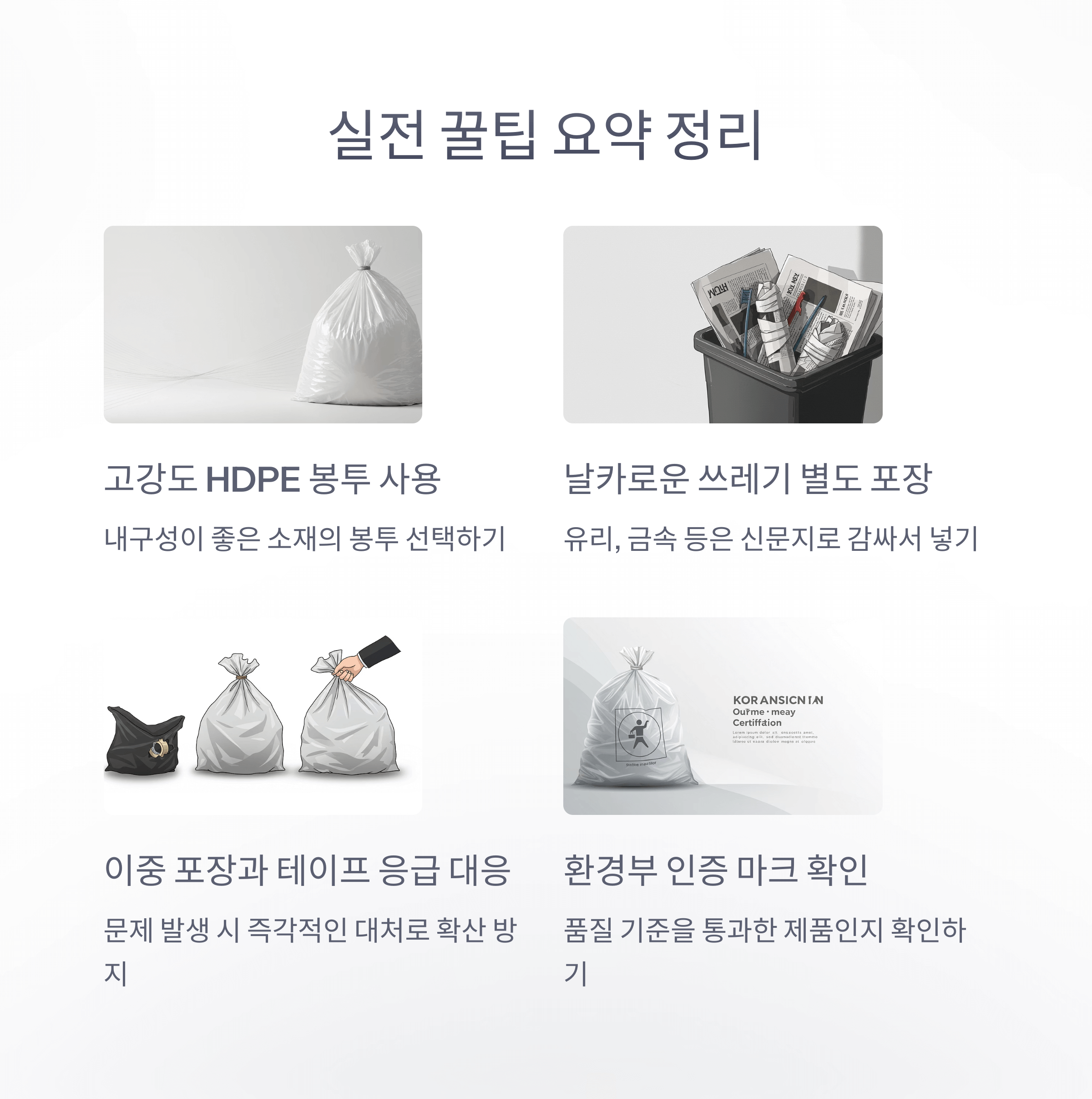쓰레기 봉투 찢어짐 해결법 완벽정리