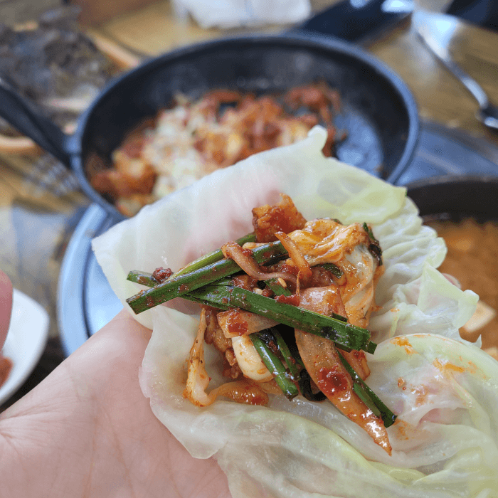 양배추쌈-돼지불고기