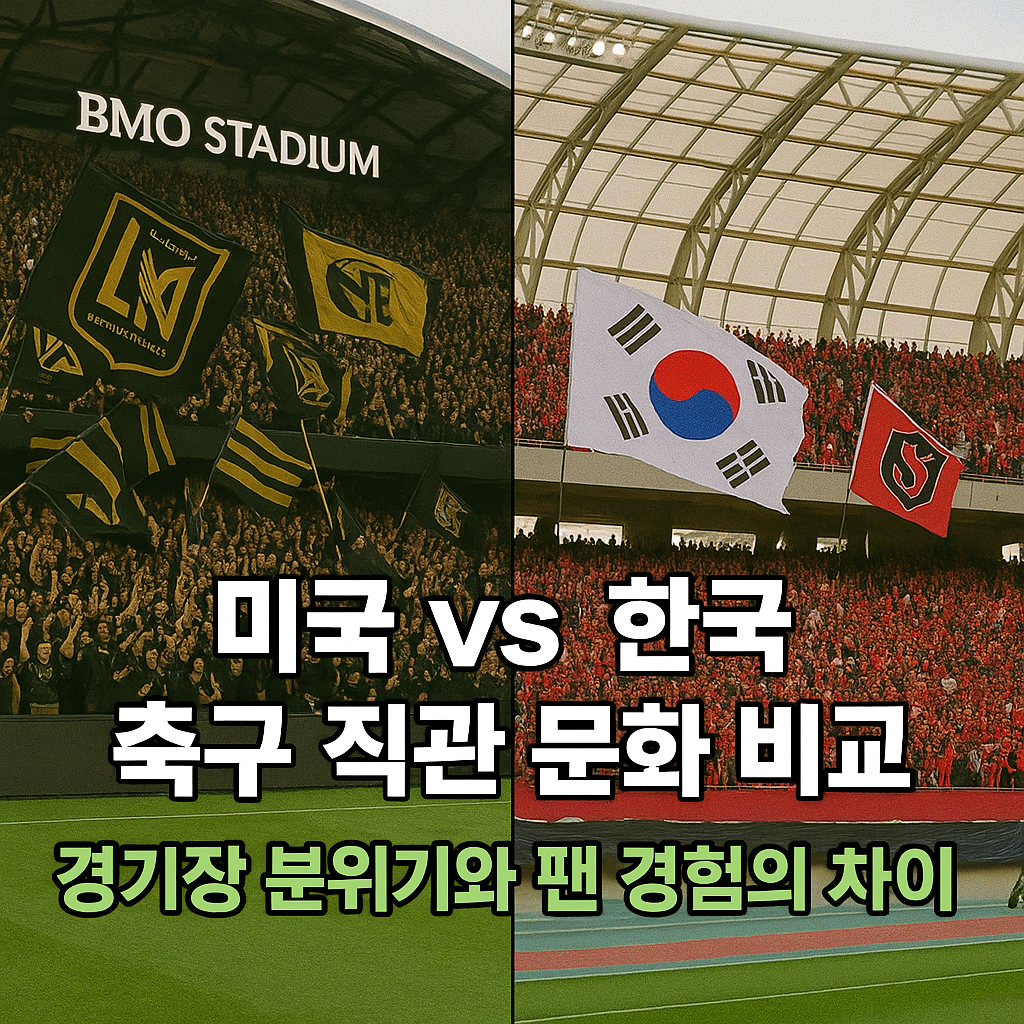 미국 vs 한국 축구 직관 문화 비교