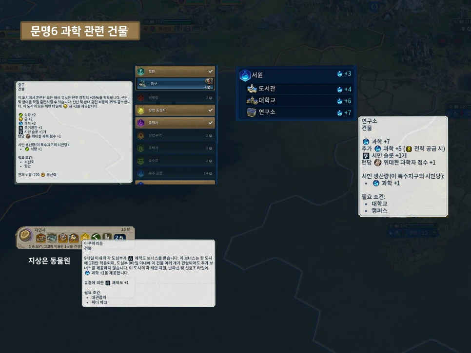 문명6 과학승리 빌드