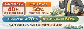 2026 LTV 규제 총정리 (DSR,DTI 포함 대출한도 계산법)