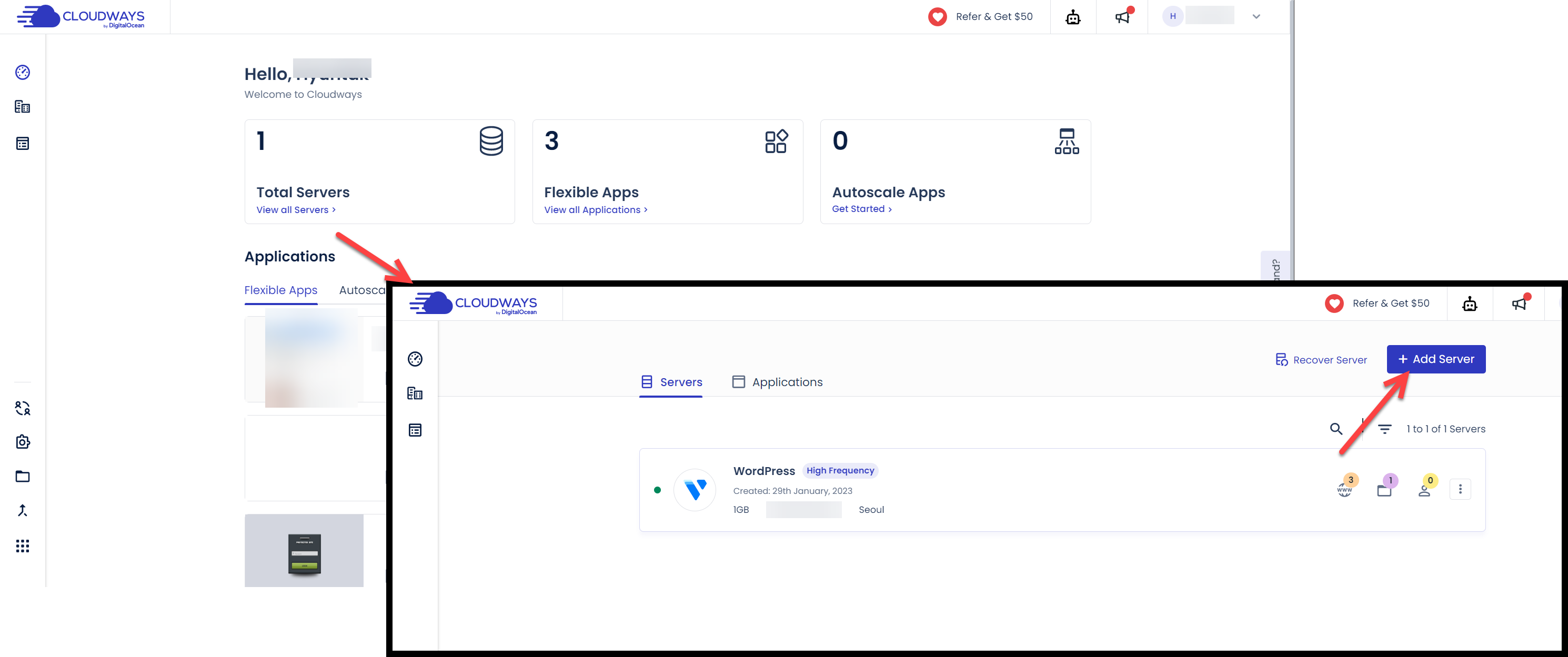 클라우드웨이즈 새로운 인터페이스