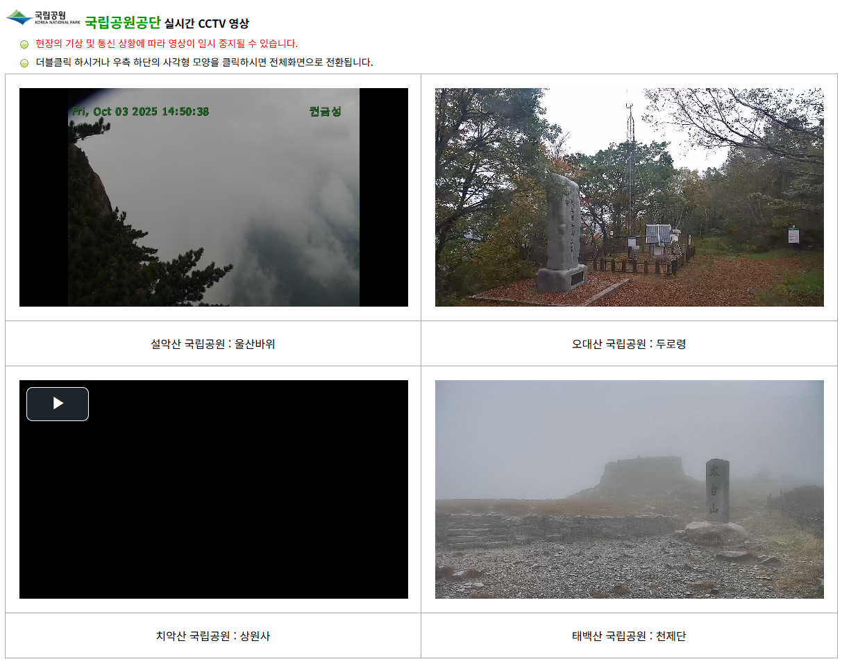 설악산 단풍 시작! 절정시기 지금 확인하세요 (출처 : 기상청)