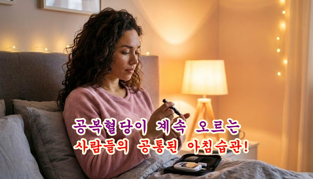 공복혈당이 계속 오르는 사람들의 공통된 아침 습관!