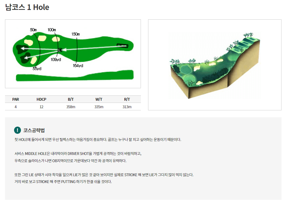 통도파인이스트 컨트리클럽 남코스 1