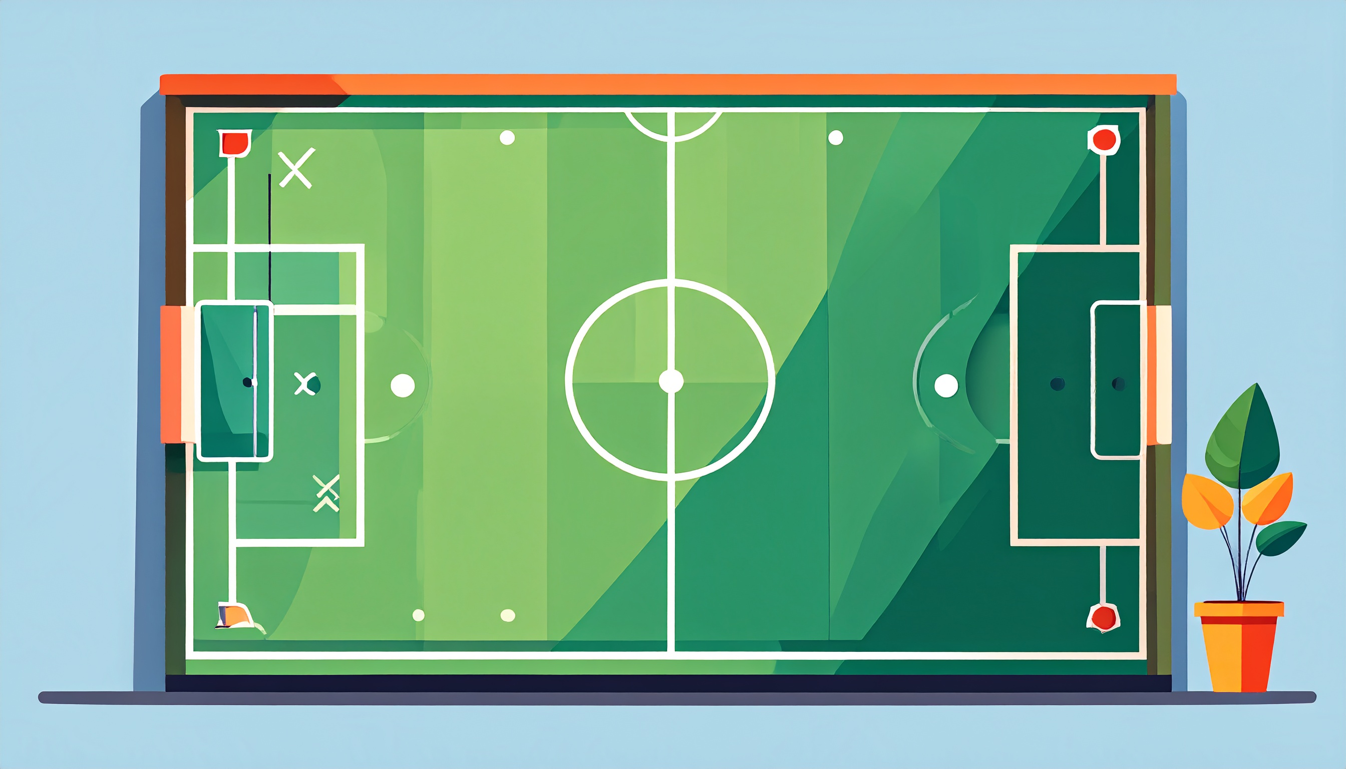 오프사이드 규칙에서 제외되는 3가지 상황을 시각화한 축구 일러스트