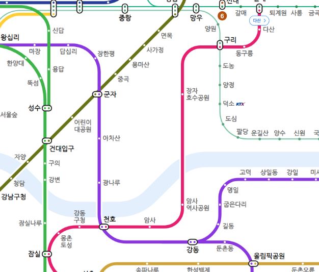 별내선 개통 노선도 시간표(첫차, 막차, 배차간격)