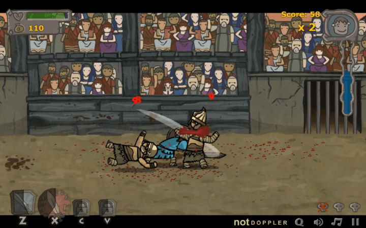 검을-휘둘러-적을-공격하는-화면