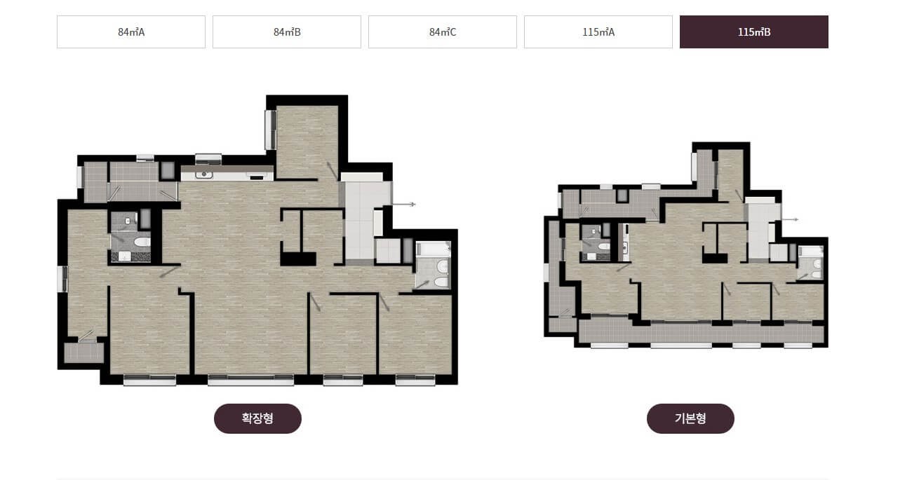 검단 제일풍경채 3차 115B 평면도