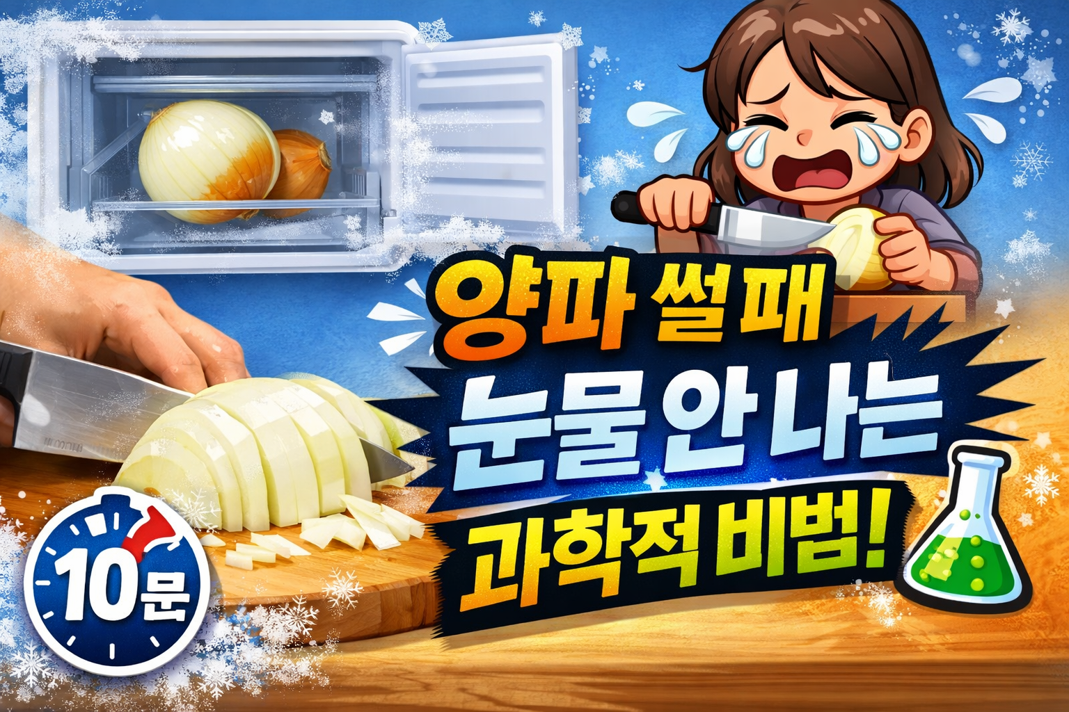 양파 썰 때 눈물 흘리지 않는 10분의 마법
