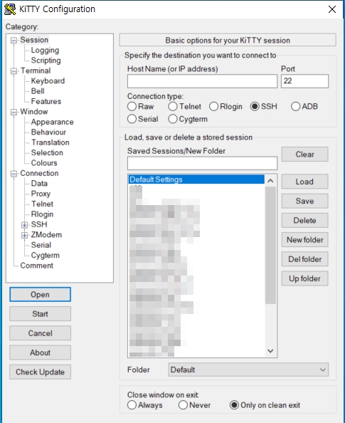 kitty default setting