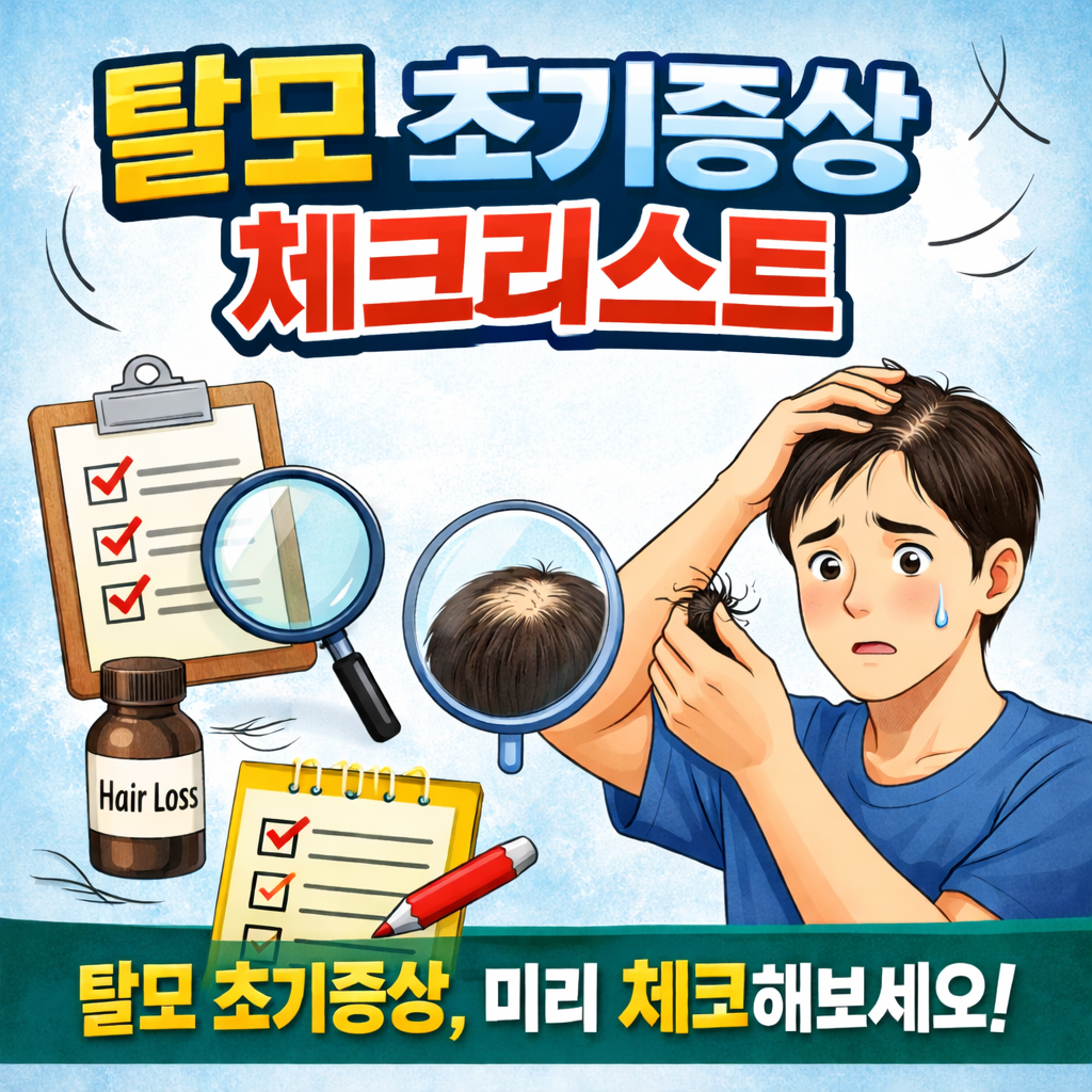 탈모 초기증상 체크리스트 (자가진단 방법)