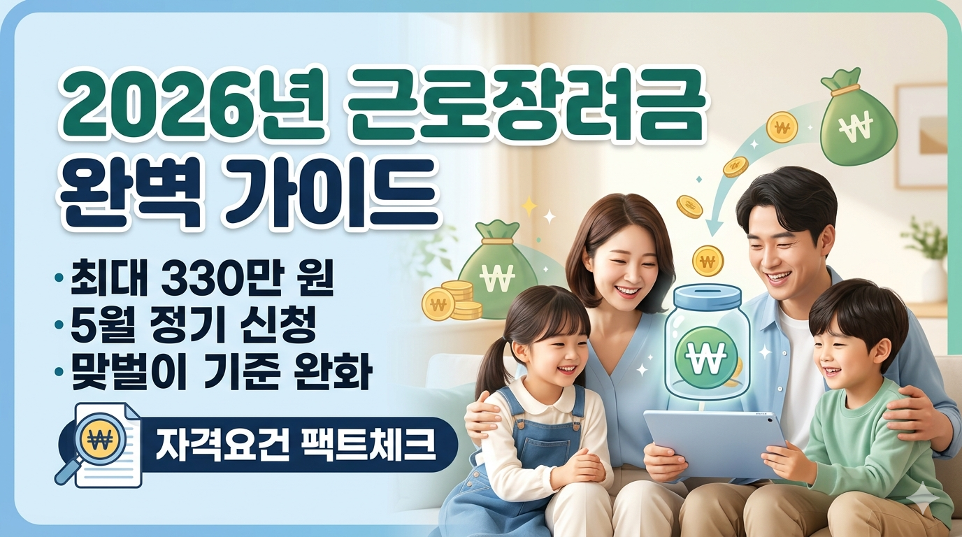 2026년 근로장려금 신청 방법 및 자격 요건 완벽 가이드 썸네일