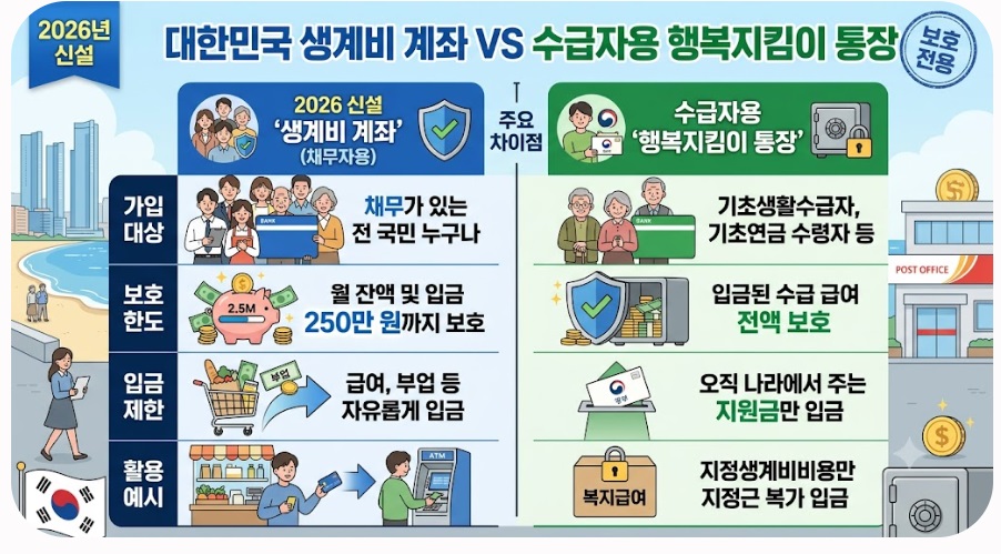 행복지킴이통장-기초연금-압류방지통장-신용불량자-거주불명자