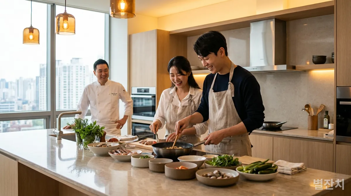 자신만의 컴포트 존에서 평화롭게 일기를 쓰는 한국 여성