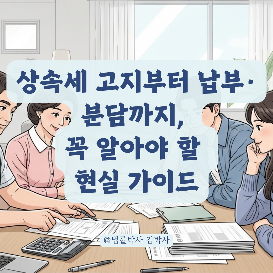 상속세 고지서 발송 기준부터 실제 세금 분담까지, 공동상속인이 알아야 할 것들.