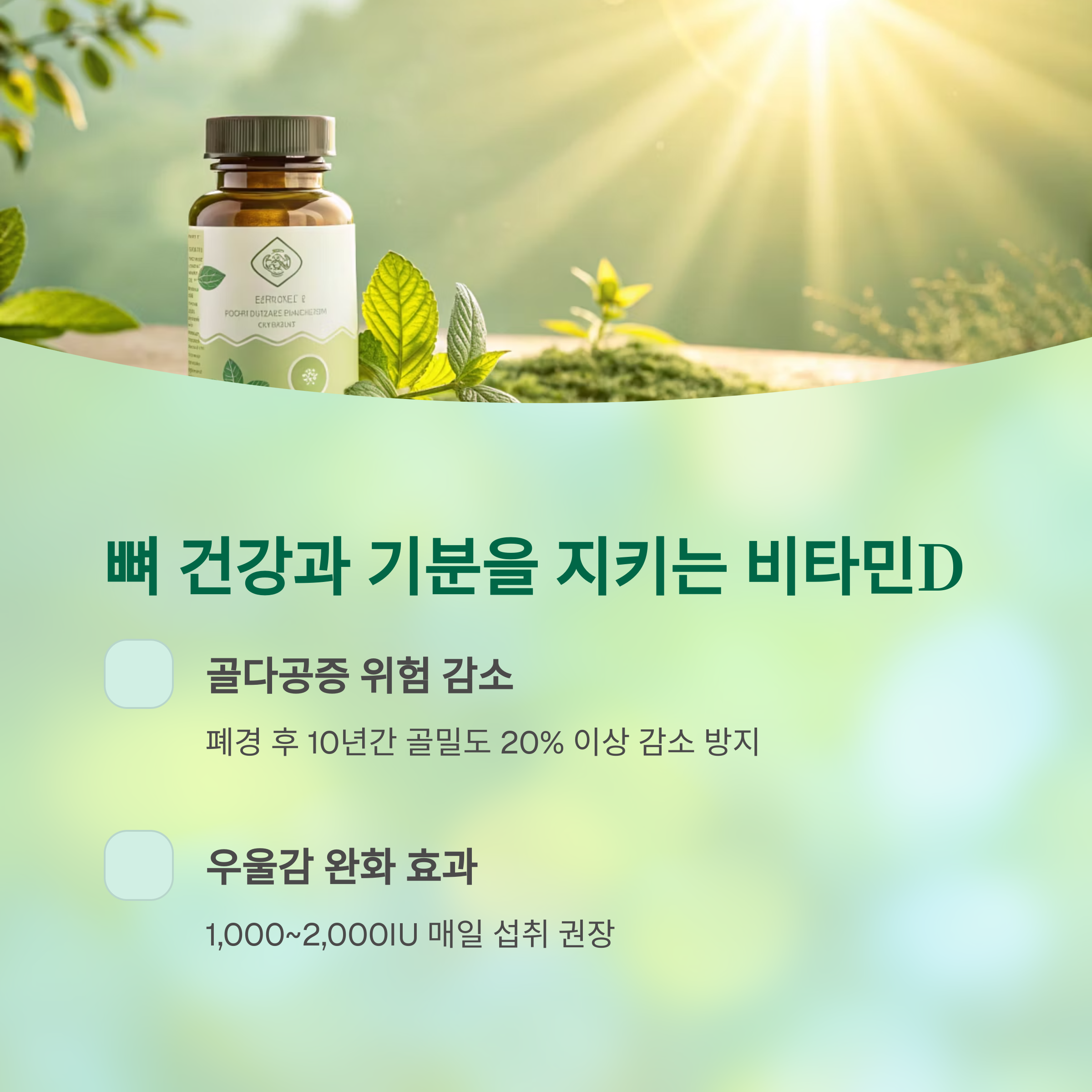 의사들이 가족에게만 추천하는 갱년기 영양제 BEST 6 - 갱년기, 그냥 지나치면 안 되는 이유와 꼭 챙겨야 할 보충제는? - 비타민D: 뼈 건강과 기분 안정의 이중 역할 의사들이 가족에게만 추천하는 갱년기 영양제 BEST 6 - 갱년기, 그냥 지나치면 안 되는 이유와 꼭 챙겨야 할 보충제는? - 비타민D: 뼈 건강과 기분 안정의 이중 역할