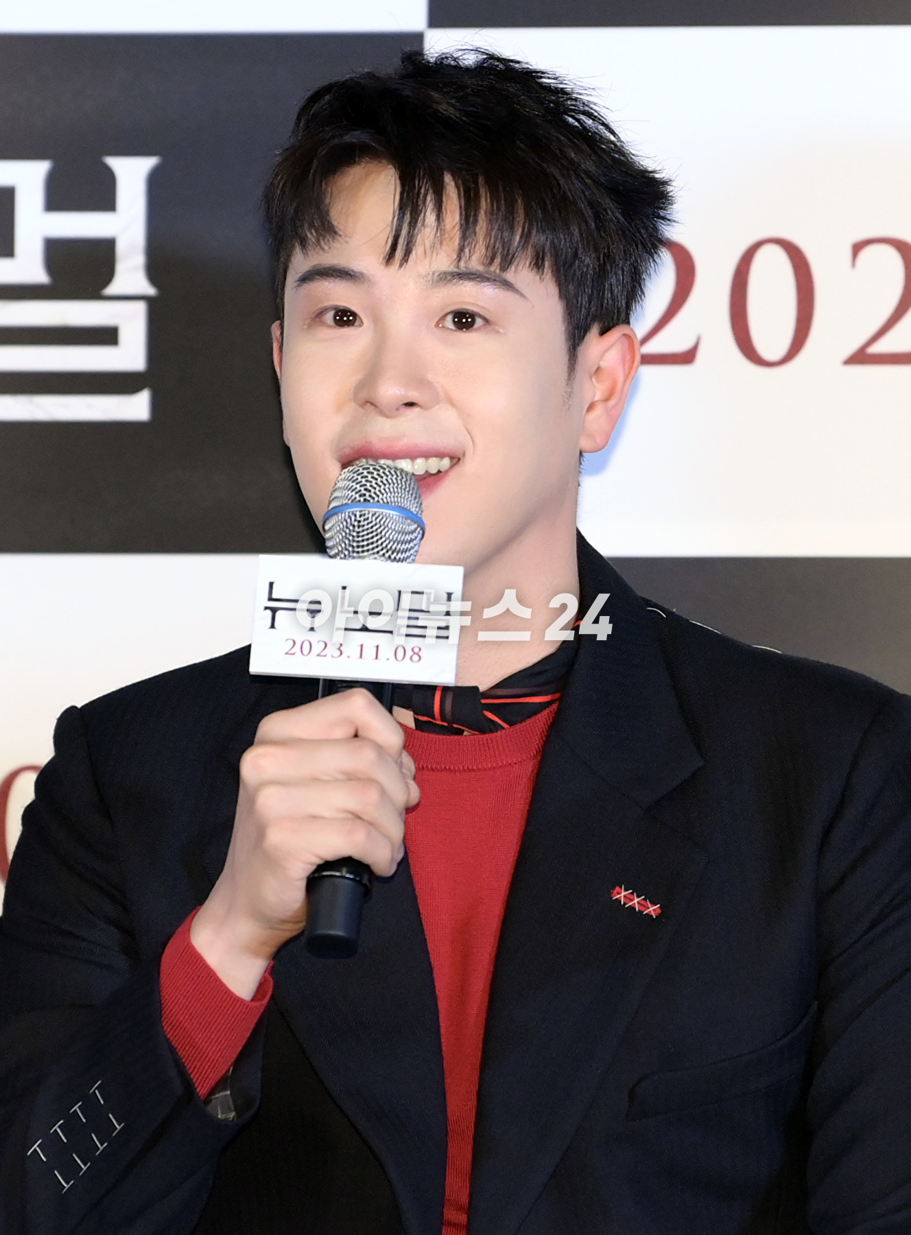 배우 표지훈(피오)이 27일 오후 서울 CGV 용산아이파크몰에서 열린 영화 &#39;뉴 노멀&#39;(감독 정범식) 언론시사회에 참석하고 있다. [사진=정소희 기자]
