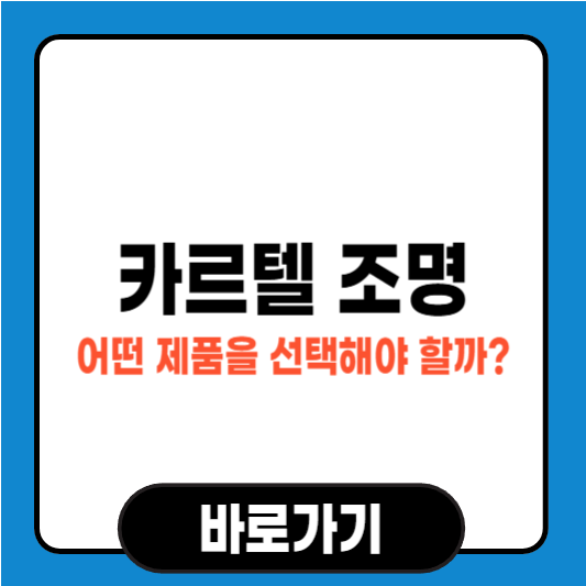 카르텔 조명, 어떤 제품을 선택해야 할까?