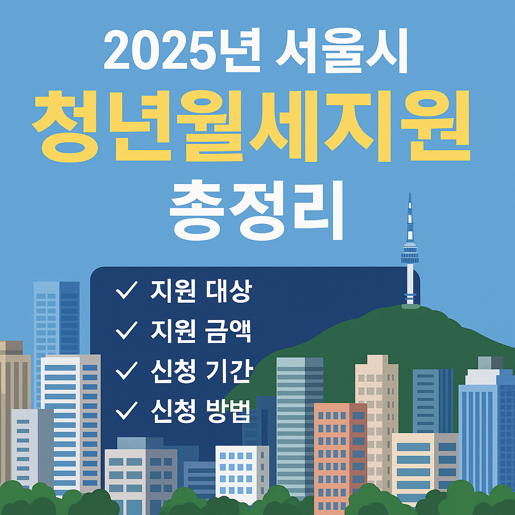 🏙️2025년 서울시 청년 월세지원 2차 모집 일정 및 신청방법 총 정리