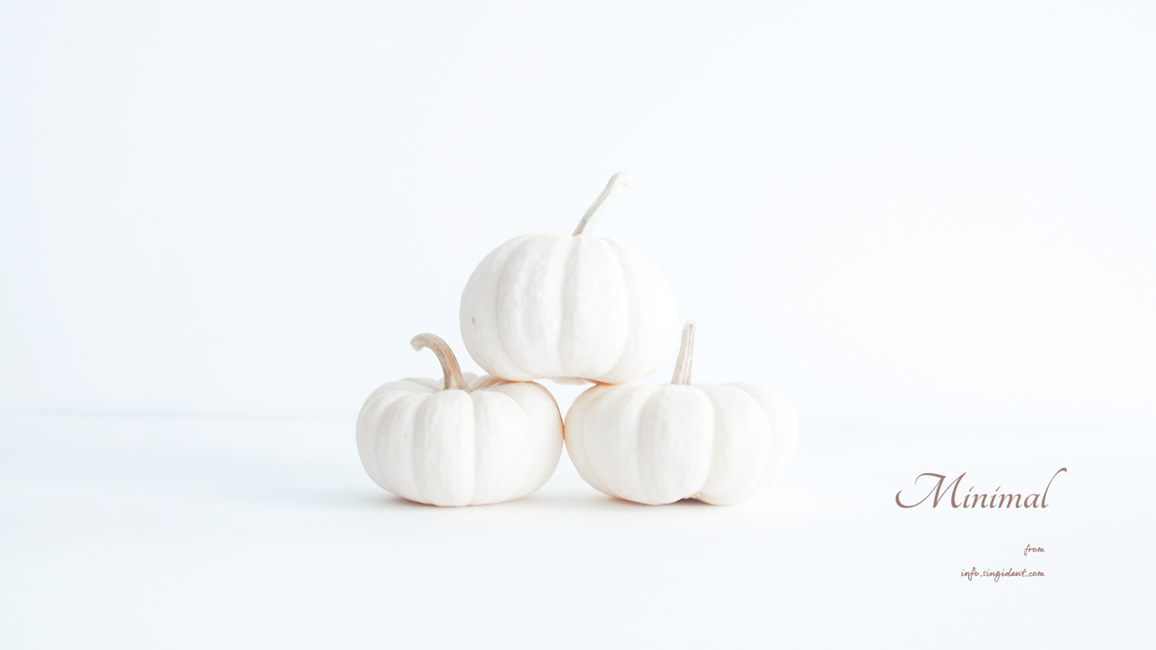 07 하얀색 호박 C - Minimal 흰색배경화면