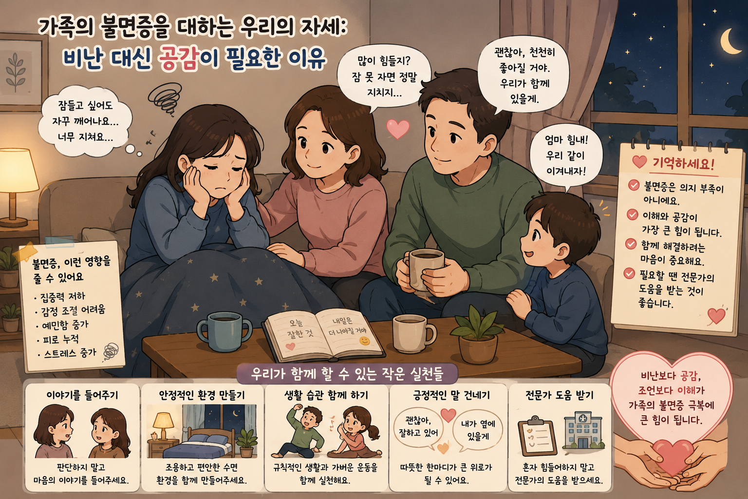 가족의 불면증을 대하는 우리의 자세