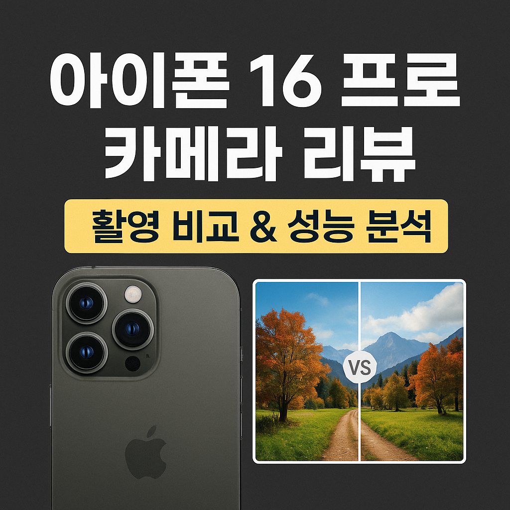 아이폰 16 프로 카메라 성능을 리뷰하며 촬영 비교와 성능 분석을 정리한 대표 이미지