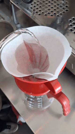 핸드드립 전 린싱