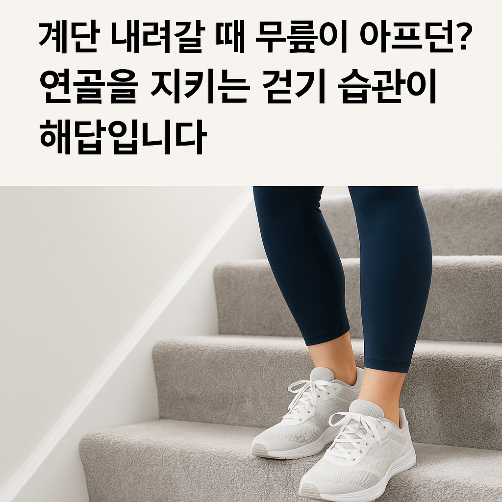계단 내려갈 때 무릎이 아프다면? 연골을 지키는 걷기 습관이 해답입니다