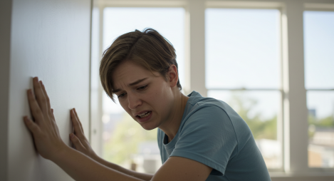 어지러움을 느끼는 사람