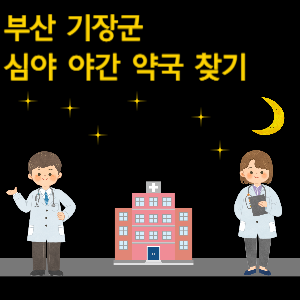 부산 기장군 심야 야간 24시 약국 찾기