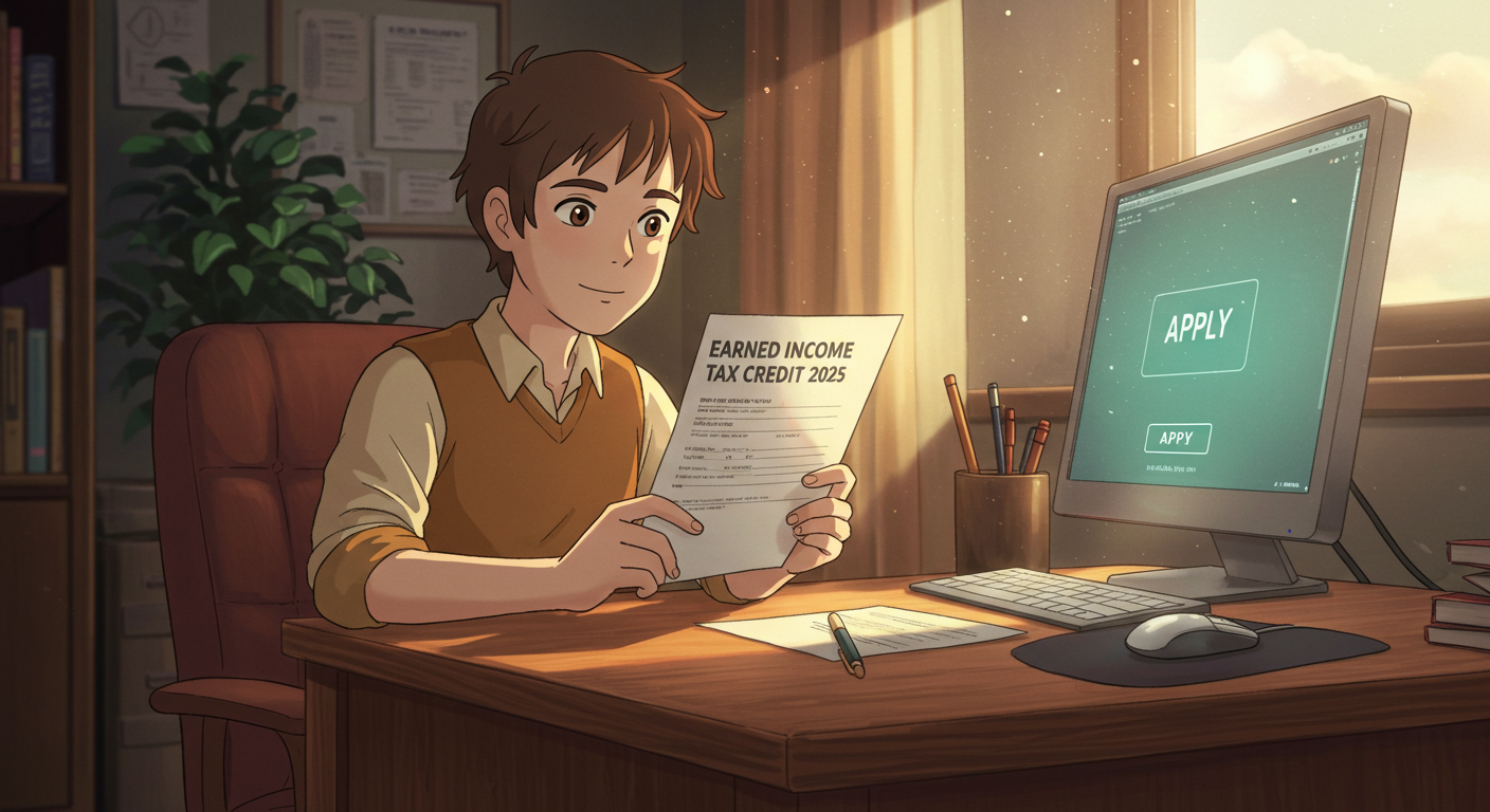 근로장려금 신청서를 확인하는 직장인