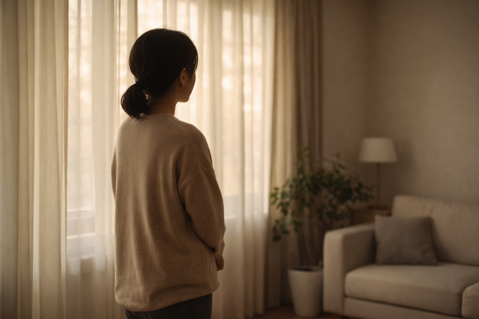 아이가 자라며 달라진 기준과 기대를 돌아보는 부모의 일상적인 모습