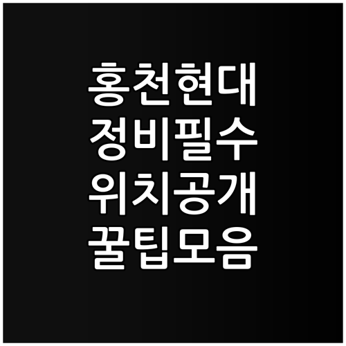 홍천읍 남면 서석면 현대자동차 서비스..