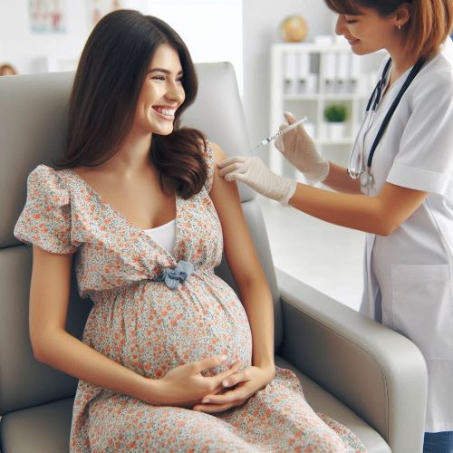 예방접종하는 임신부
