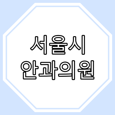 서울특별시 안과 병원과 진료시간