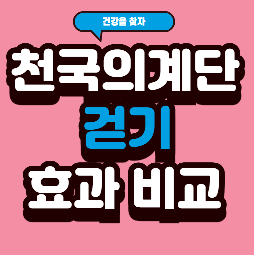 천국의계단 VS 걷기 효과 비교