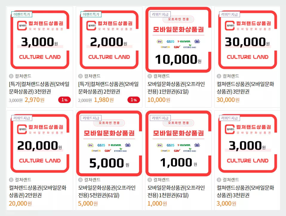 모발일 문화상품권