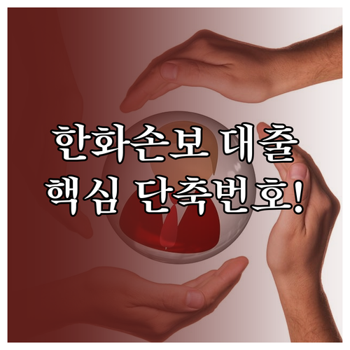 한화손해보험 대출 상담 전화번호 고객..