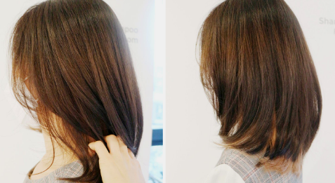 중단발 레이어드컷